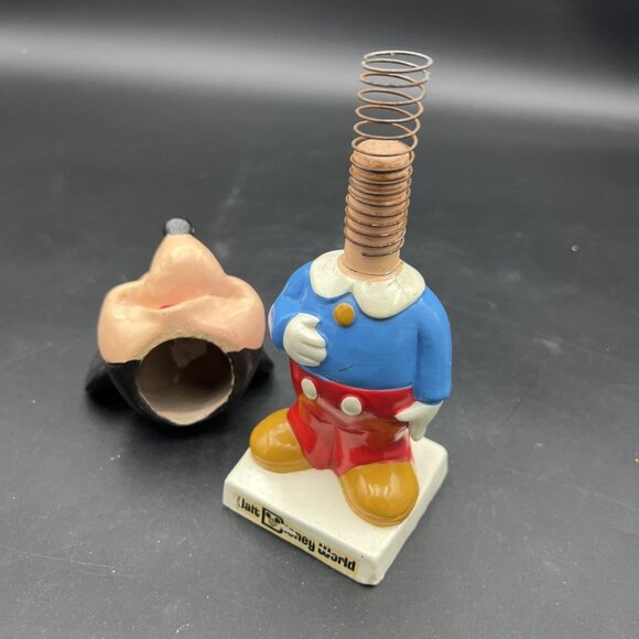 RARE 1960's 1970’s Bobble Head Nodder Mickey Mouse Walt Disney World Square Base - Picture 7 of 13